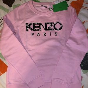 Kenzo paris pink logo women sweatshirt size M